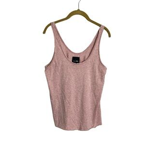 Le Ore Light Pink Split Back Sleeveless Tank Small